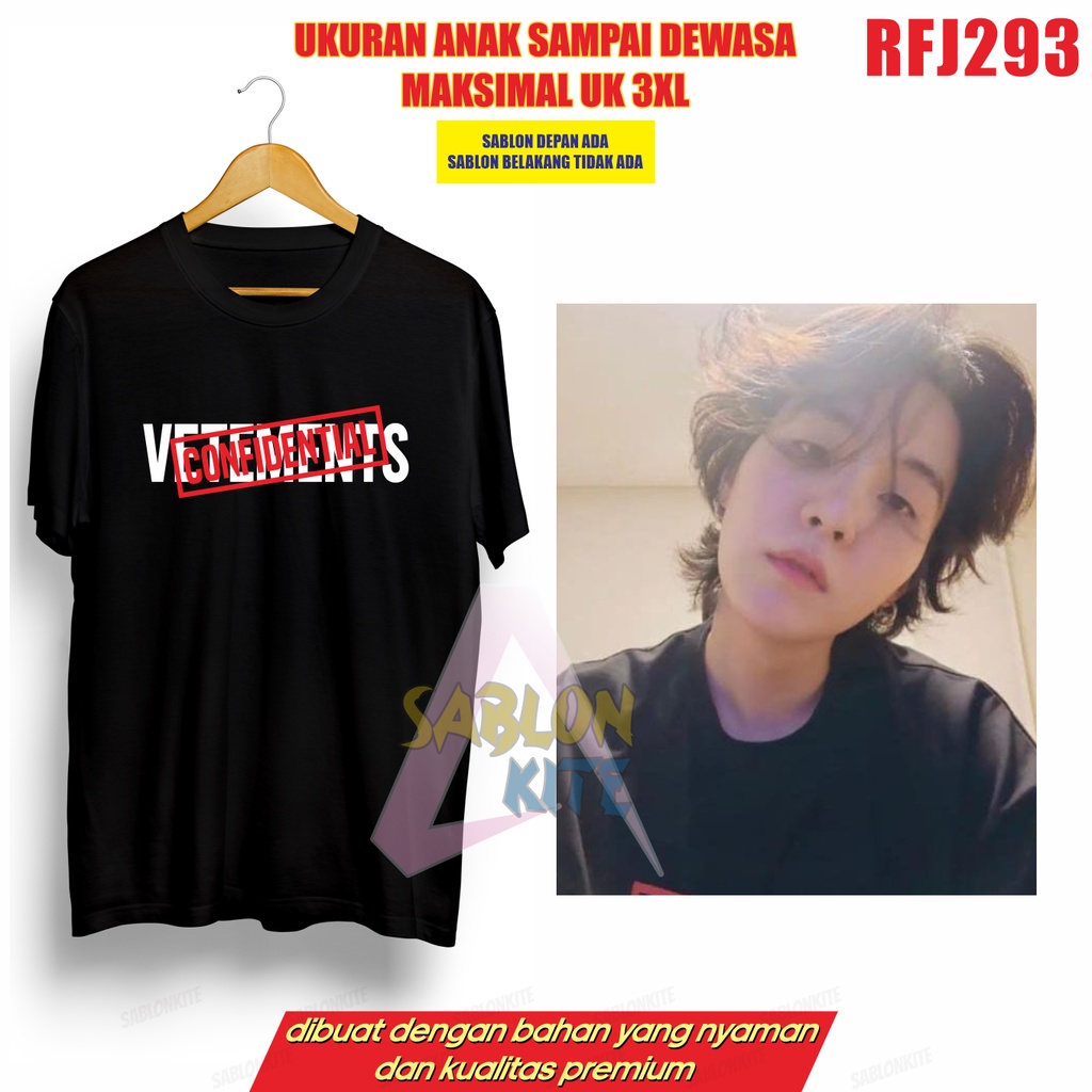 MURAH!!! KAOS SUGA MIN YOONGI VETEMEN RFJ293 UP TO 3XL