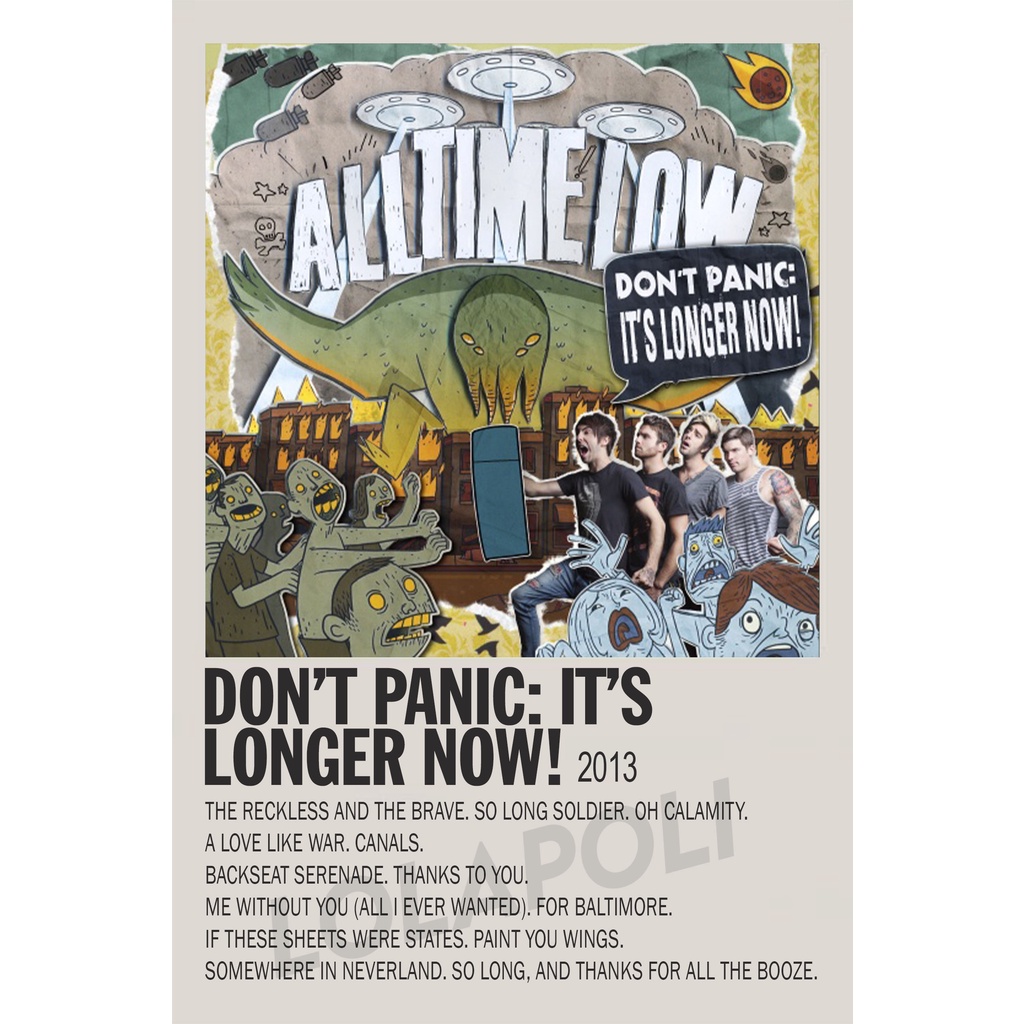 Poster Cover Album Don't Panic: It's Longer Now! - All Time Low