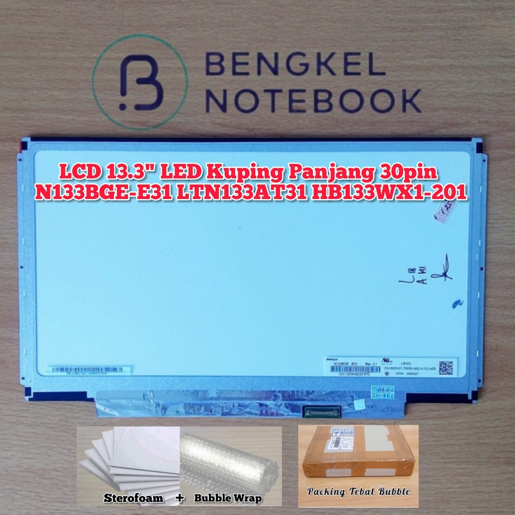 LCD 13.3&quot; LED DV3 Slim Kuping Panjang 30pin N133BGE-E31 B133XTN02.1 LTN133AT31 HB133WX1-201