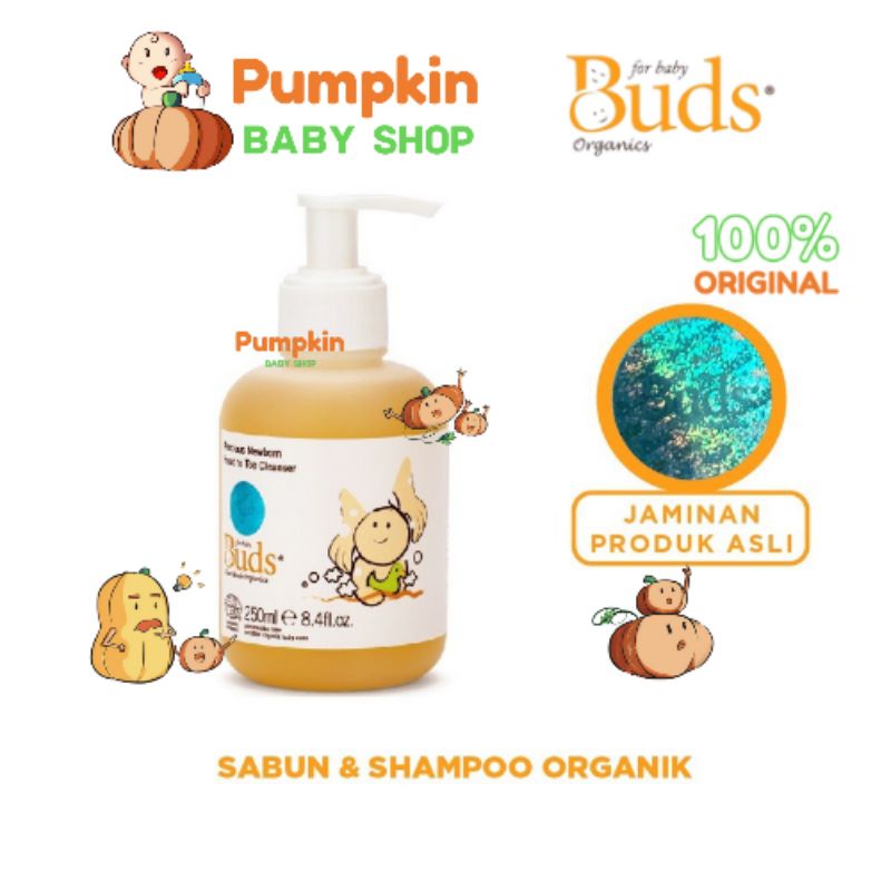 Buds Cherished Organics Precious Newbron Head to Toe Cleanser - Sabun Shampoo 2in1 250ml