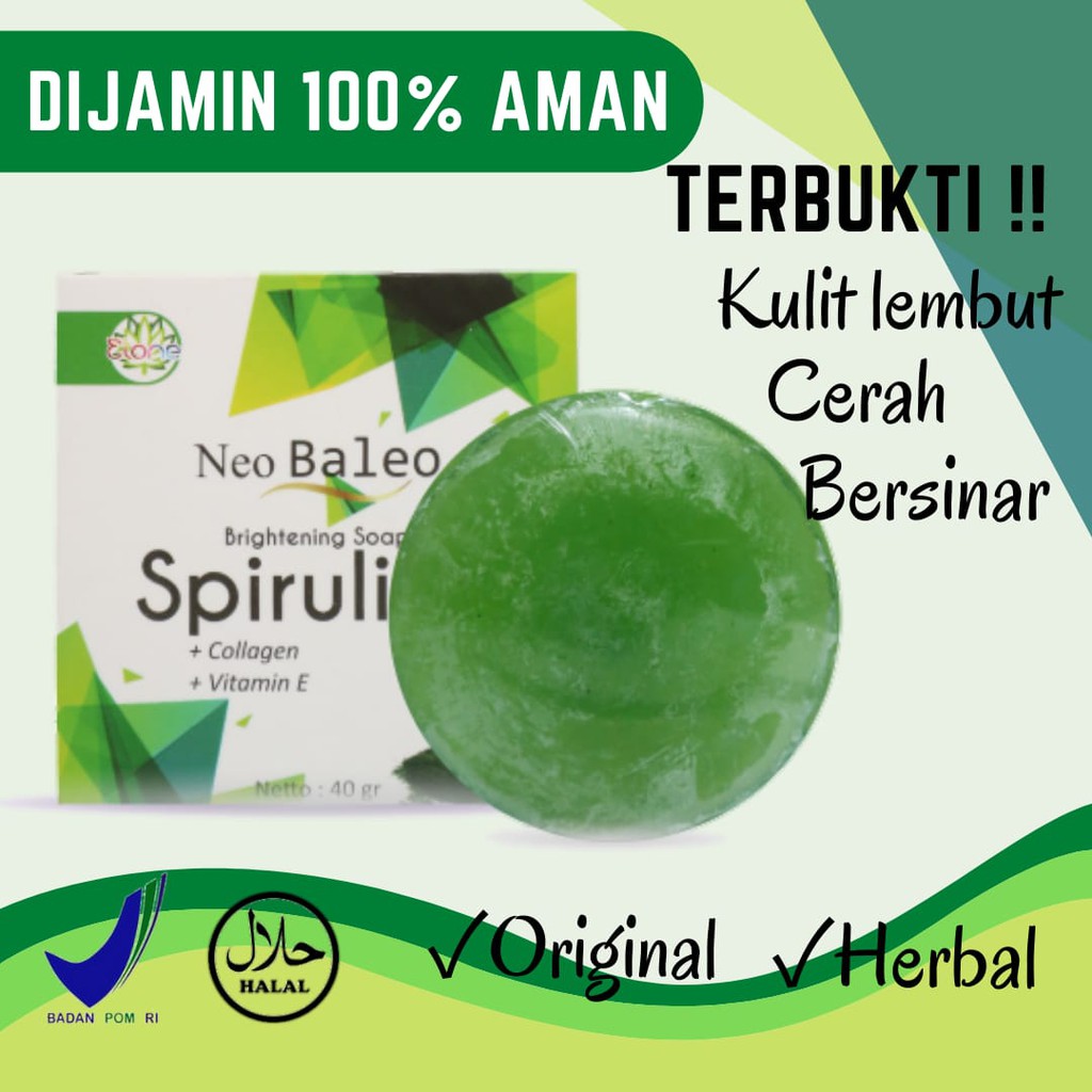 Sabun Muka Pemutih | Sabun Spirulina NEO BALEO | Sabun Glowing