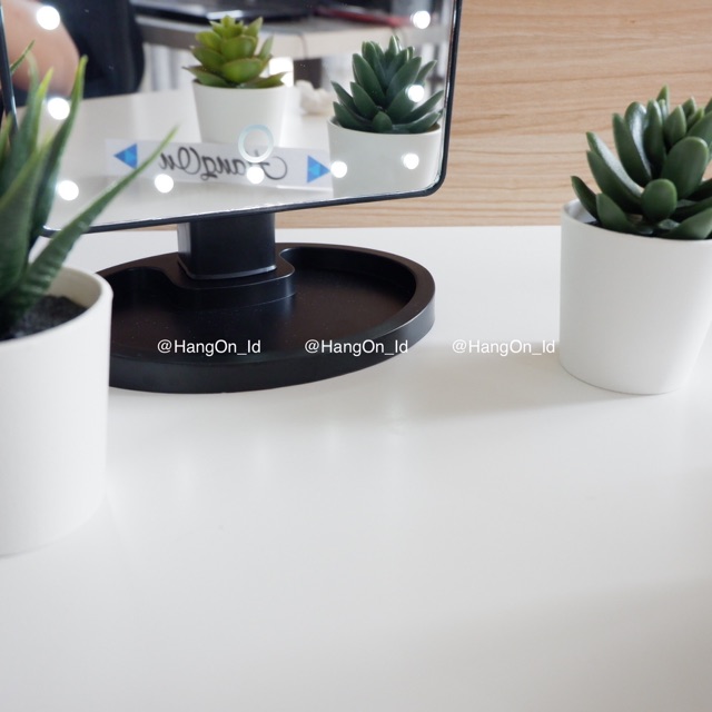 Cermin kaca LED Mirror with LED Light Lampu makeup high quality