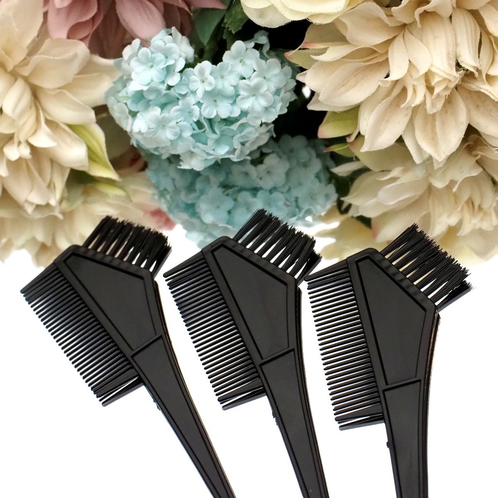 Sisir Kuas Cat Rambut Aplikator Semir Rambut Sisir Cat Rebonding Smoothing Plastik Hitam Hair Dye Comb Styling Murah