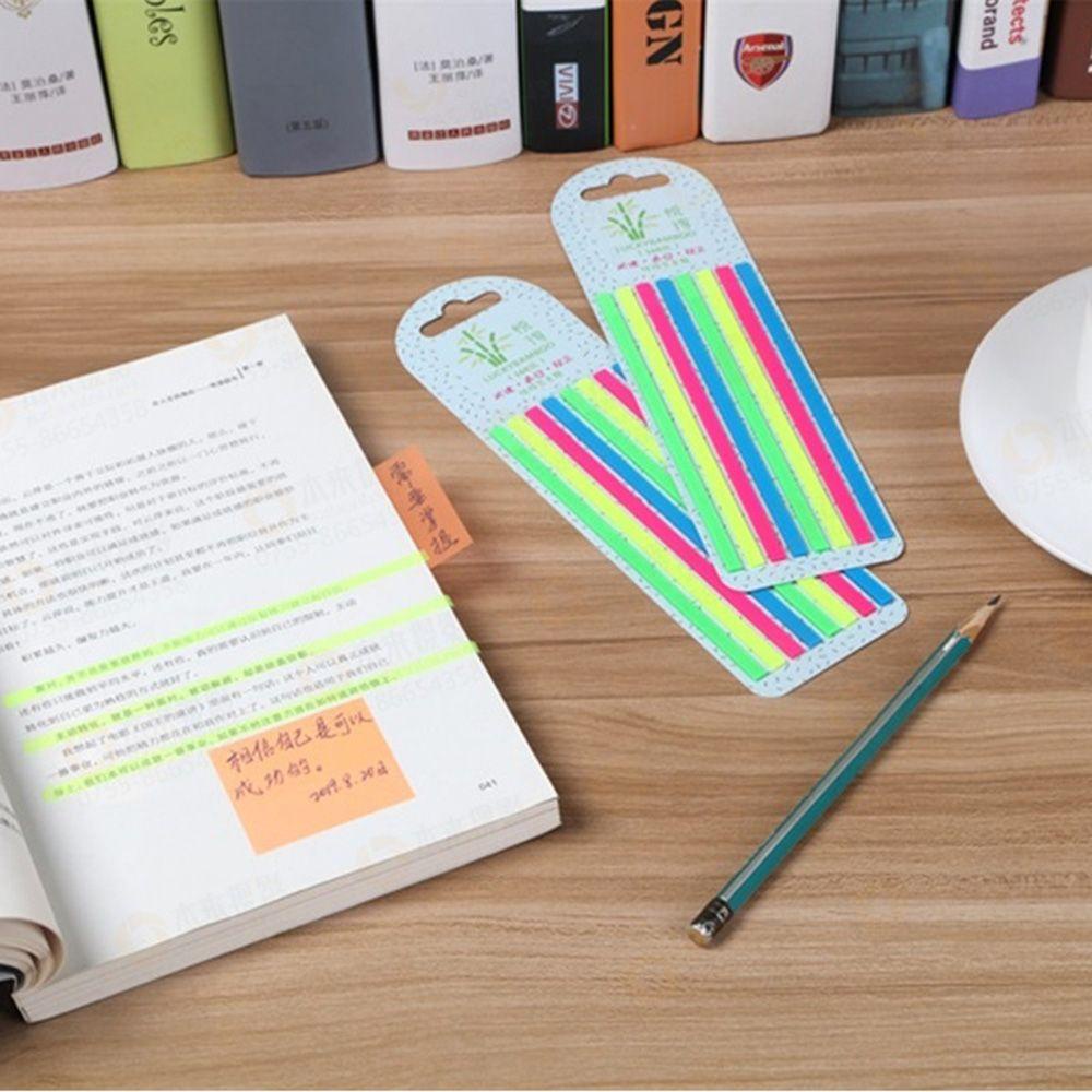 Nanas 160pcs /set Sticky Notes Stationery Tembus Tab Strip Perlengkapan Kantor Label Paster Stiker