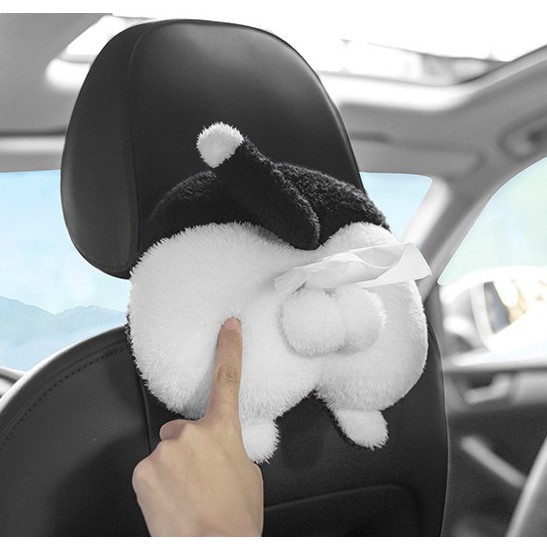 Tempat Tisu Tissue Mobil ANJING CORGI dan KUCING gantung belakang Jok dan Armbox