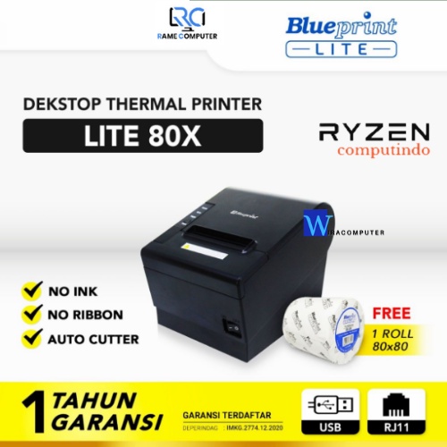 Printer Kasir Thermal BLUEPRINT Lite80X (USB + RJ11)
