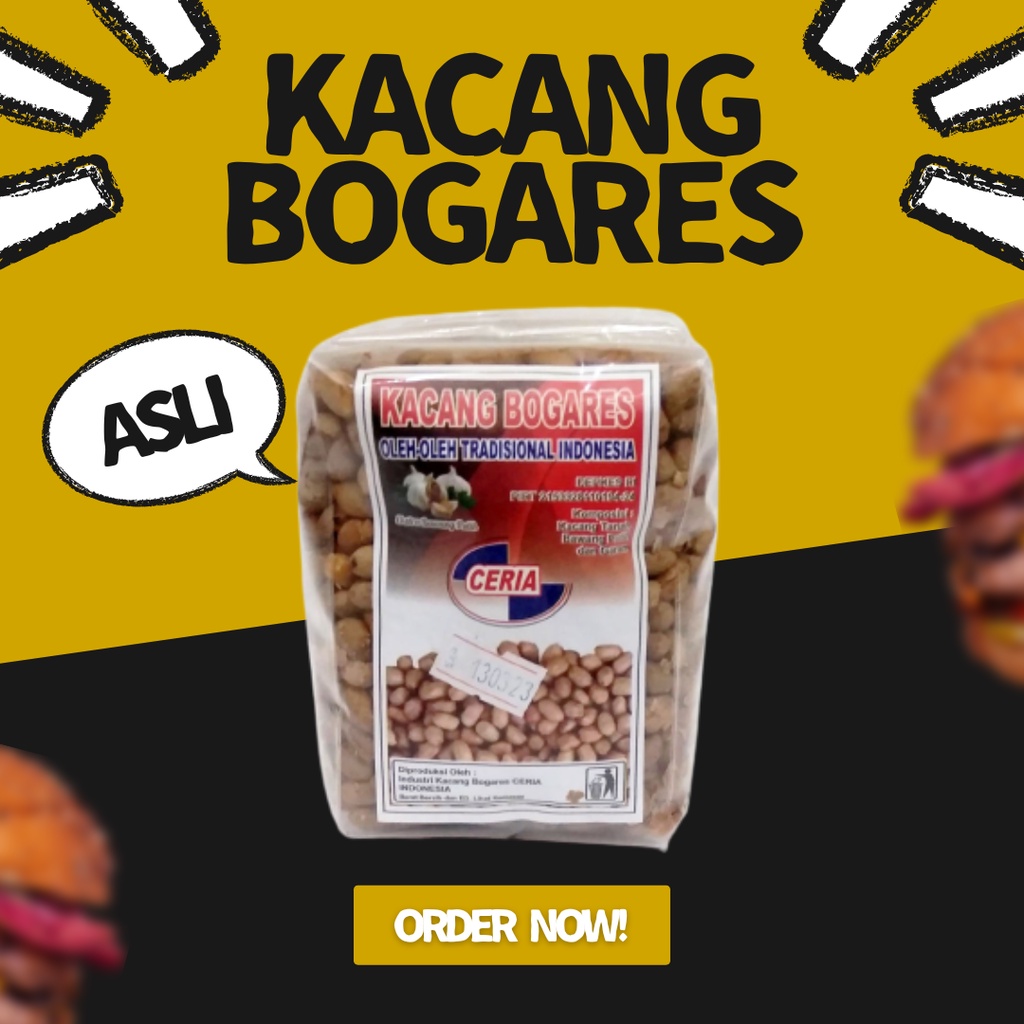 

Kacang Bogares Ceria Bawang Putih 250 gram.