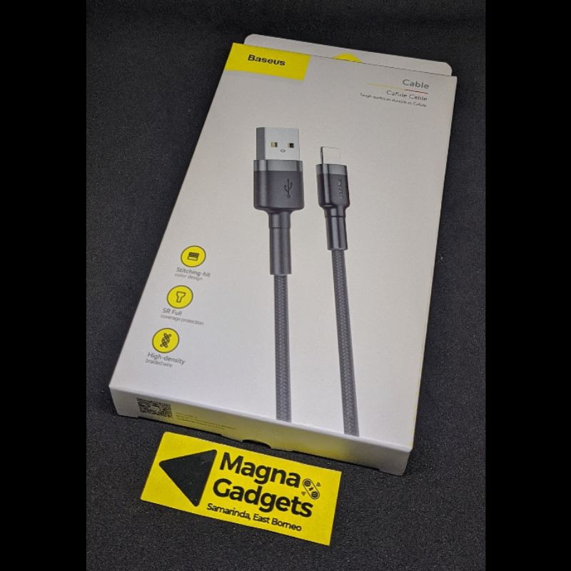 BASEUS Kabel Charger iPhone Velcro Cable For Lightning 2.4A Panjang 1M Fast Charge Original