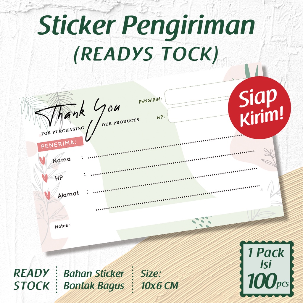 

[READY STOCK-Isi 100] Sticker Pengiriman/Sticker Alamat/ Sticker Kirim Olshop