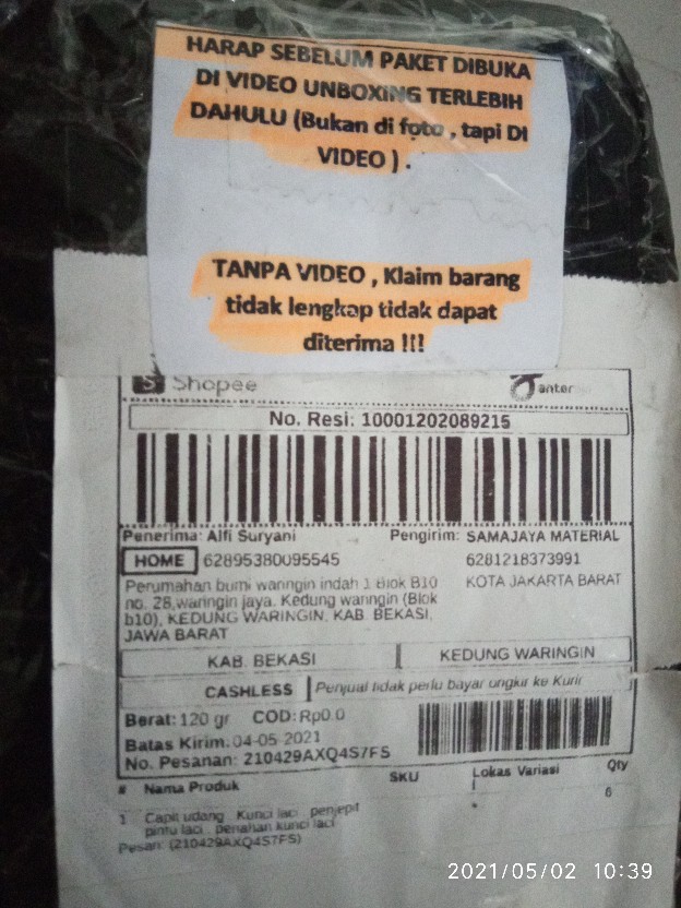 Capit Udang . Kunci Laci . Penjepit Pintu Laci . Penahan Kunci Laci