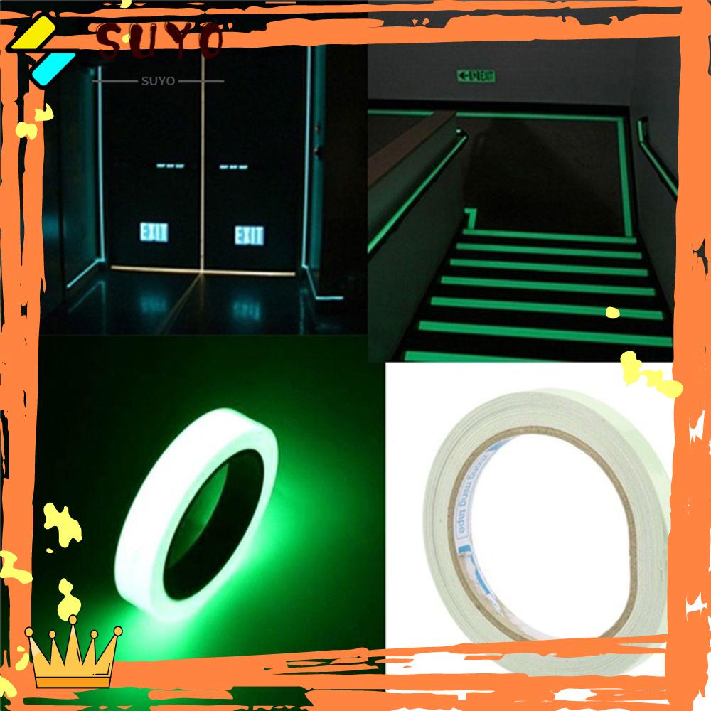 SUYOU Fashion Luminous Tape 5 Sizes Green Fluorescent Car reflective strip Warning Stickers Self-adhesive Safety Sign Glow In The Dark moto safe Hot Home Stage Decorations