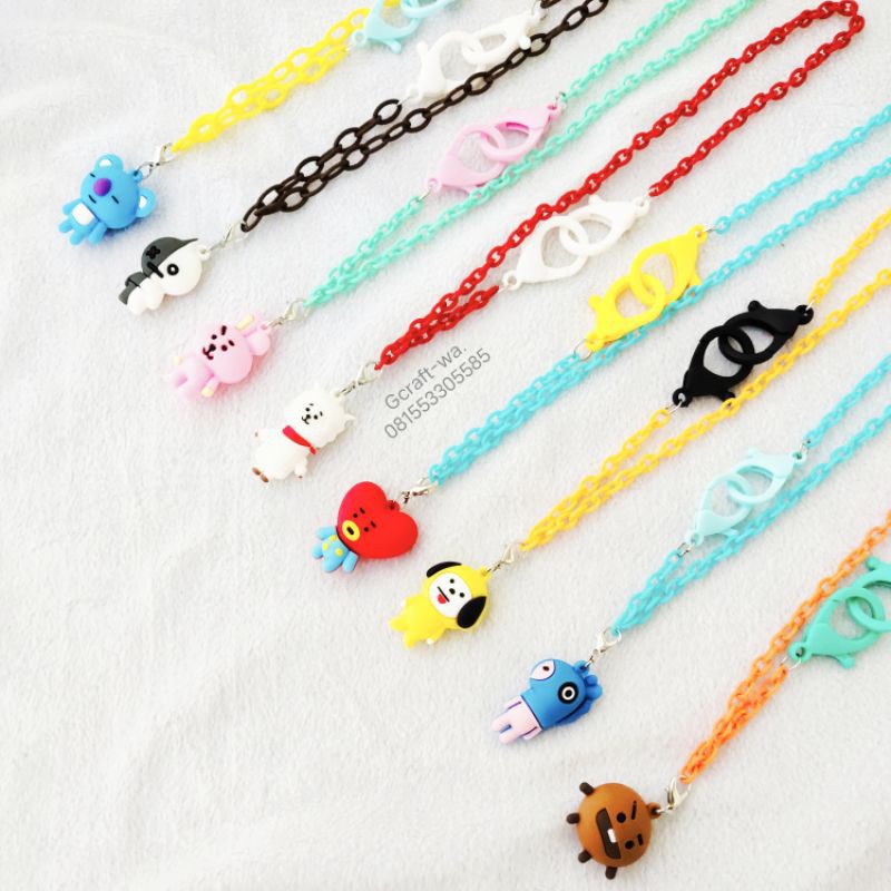 kalung masker bandul lucu bt21