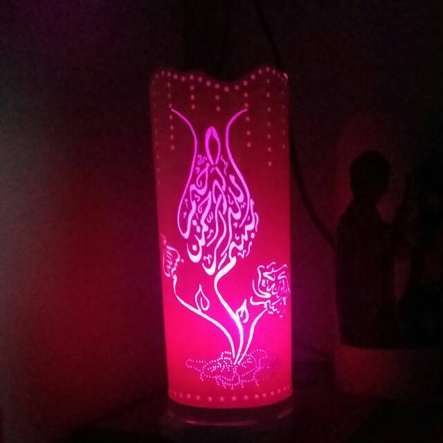 Lampu hias PVC kaligrafi BASMALAH