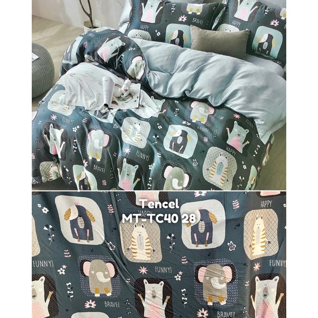 moon kain sprei meteran serat organik sutra lyocell fiber motif anak baby animal safari dog elephant