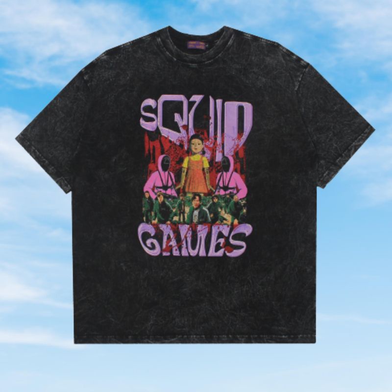 OVERSIZE SQUIDD GAMES WASH GREY PREMIUM