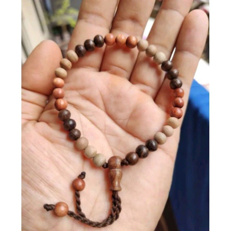 Gelang tasbih kombinasi  kayu 5mm gelang kombinasi stigi dewandaru kalimasada