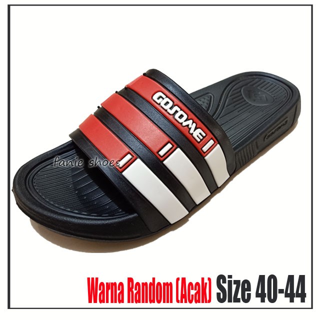 Gosome Sandal Karet Selop Laki 40-44 / Sandal Laki Ringan Waterproof / Sandal Sehari-hari