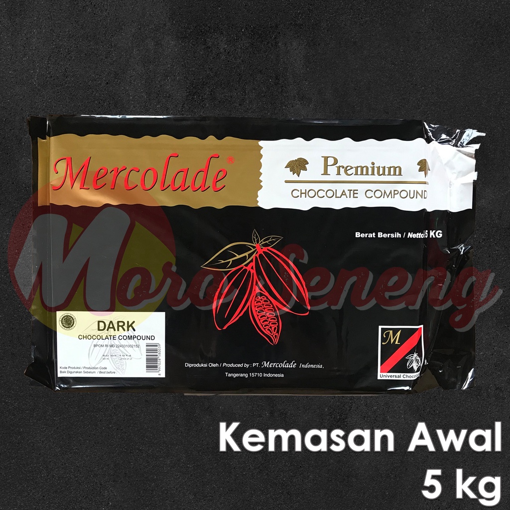 Mercolade Dark Chocolate Compound / Chocolate Block / Coklat Blok / Coklat Batang (Repack) 500 gram