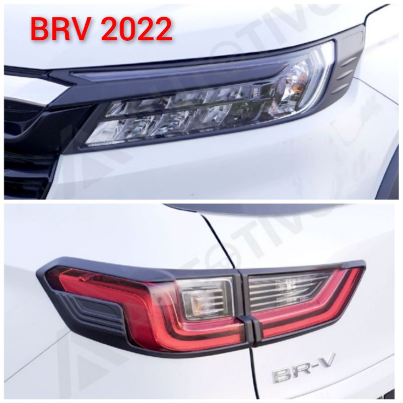 paket garnis garnish list lampu Honda BRV 2022 hitam doff