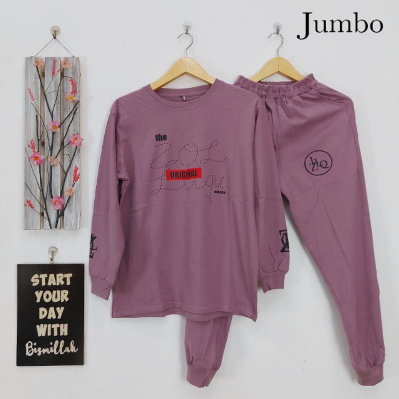 JUMBO ONE SET COMBED BY SHERILL SETELAN KAOS TEBAL MOTIF TERBARU KEKINIAN