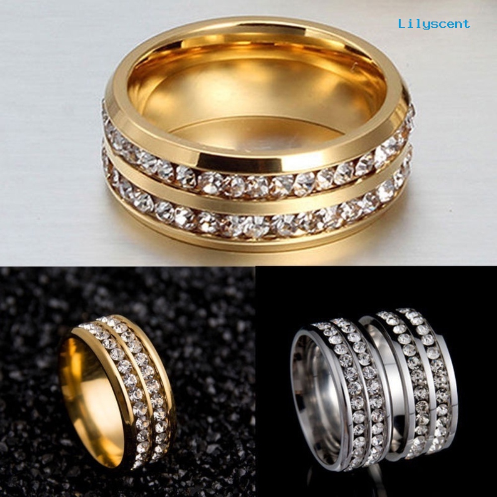 Lilyscent Health Care Weight Loss Fat Burning Slimming Rhinestone Magnetic Ring Jewelry