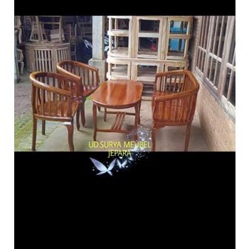 Meja kursi tamu kursi taman kursi tamu bahan kayu jati model minimalis