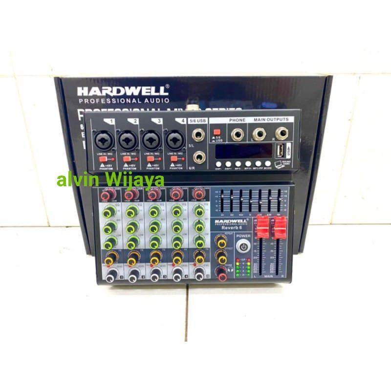 mixer sound system hardwell Reverb 6. 6ch kwalitas bagus