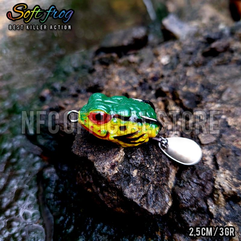 Soft frog mini 2,5 cm 3 gram 3D BEST KILLER ACTION