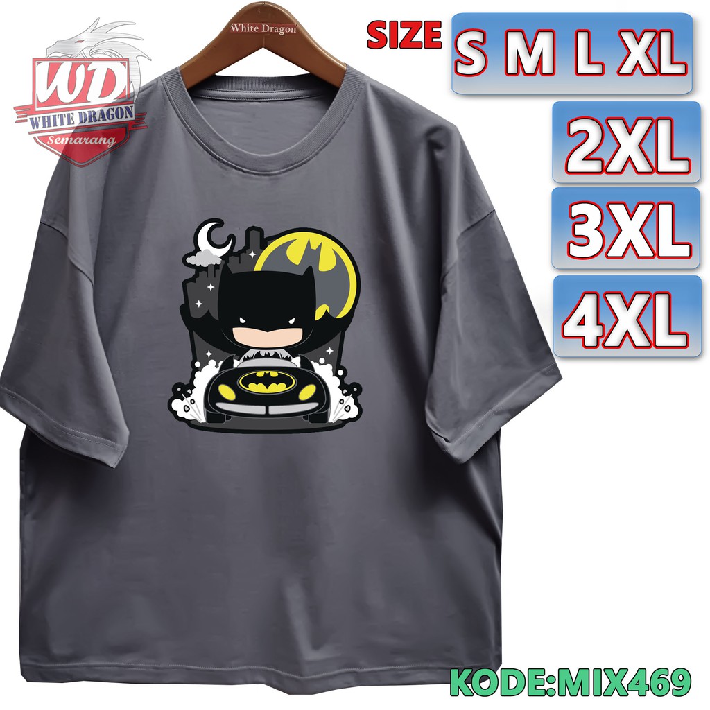 KAOS 4XL BATMAN  BIG SIZE JUMBO KODE G55