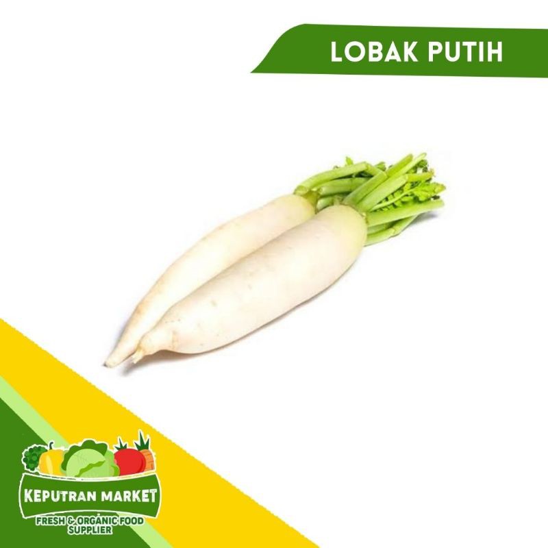 

[SAYUR EMAK] LOBAK PUTIH 500 GRAM / SAYUR SEGAR