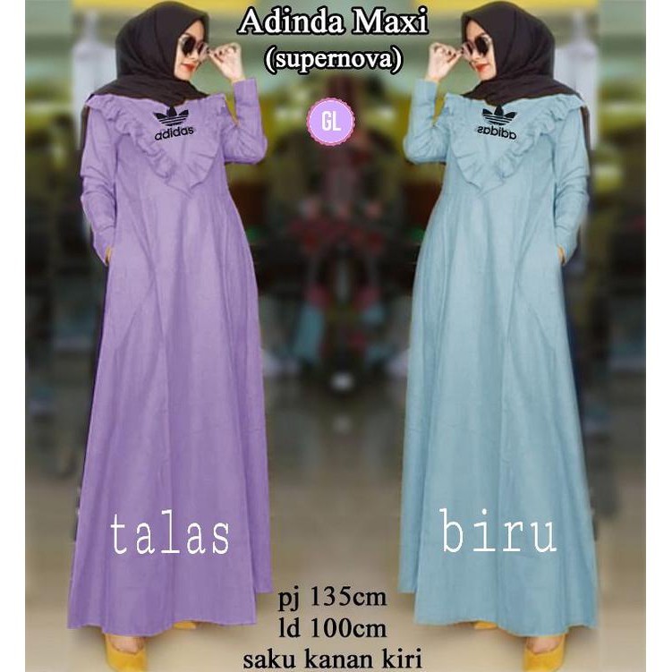 Fadila maxi dress/dress muslim/gamis/baju muslim/tunik/adinda maxi/gl7866