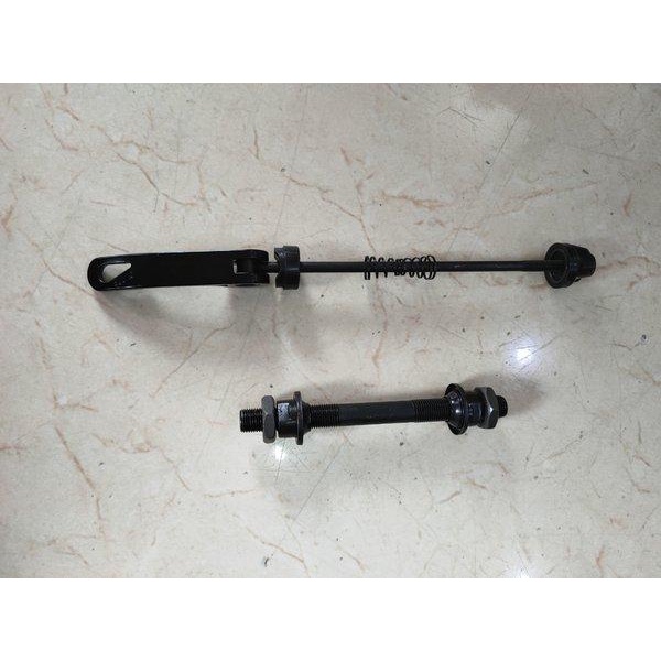 AS TRACK QR QUICK RELEASE SHIMANO DEPAN HUB FREEHUB SEPEDA FEDERAL MTB BMX BALAP FIXIE LUBANG JADUL 