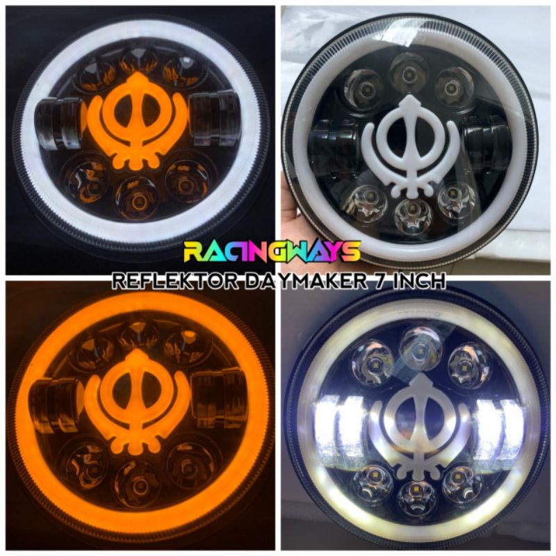 REFLEKTOR HEADLAMP LAMPU DEPAN DAYMAKER ANGEL DAYMAKER 7 Inch Batok Japs Pesek Universal