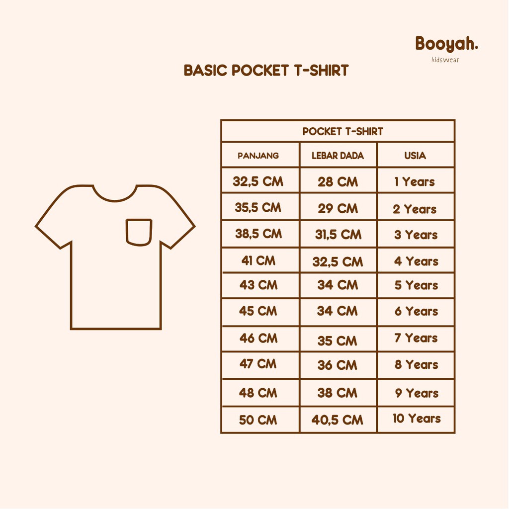 Booyah Baby &amp; Kids Kaos Anak - Pocket Tee (1-6 Tahun) Kaos Anak Earth Tone Series