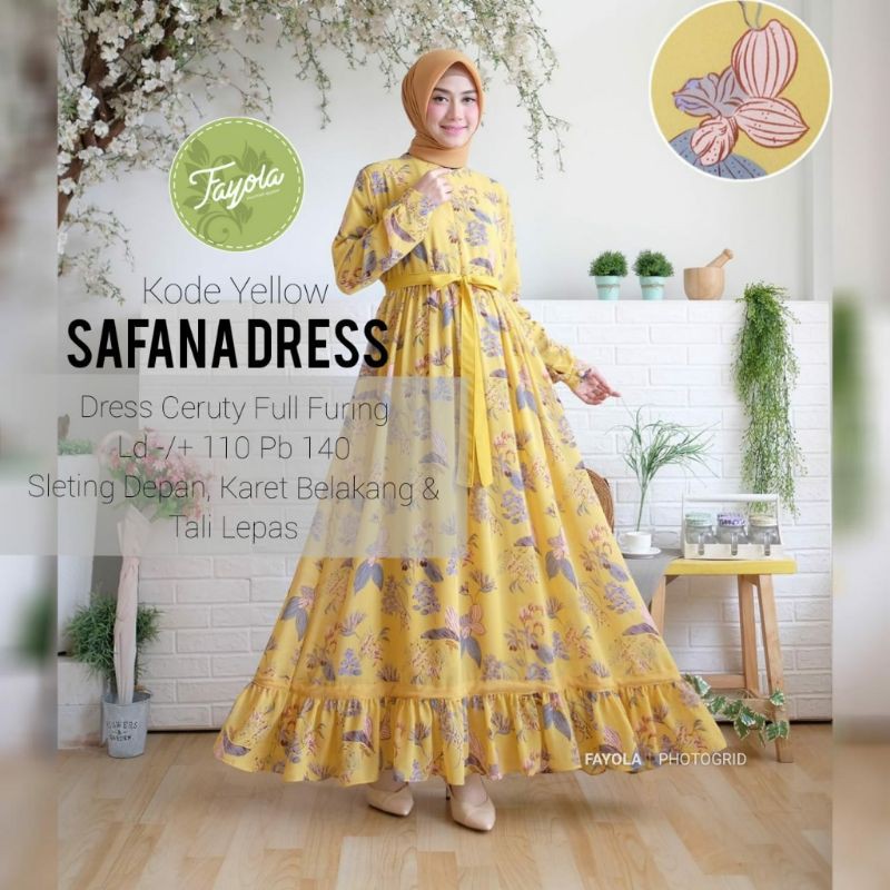 Safana dress/dress/gamis/maxy/gamis maxy