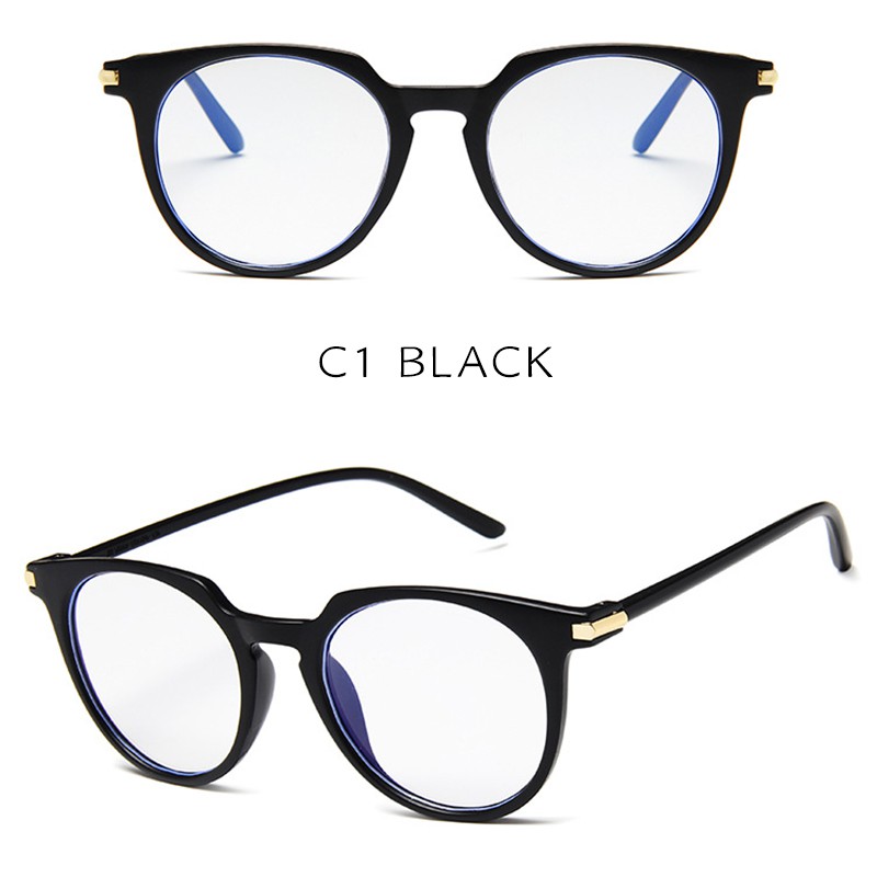 (YUZHU) Bayar di Tempat Korean Design Retro Kacamata Wanita/Pria Lensa Replaceable Optik Eyeglasses Women