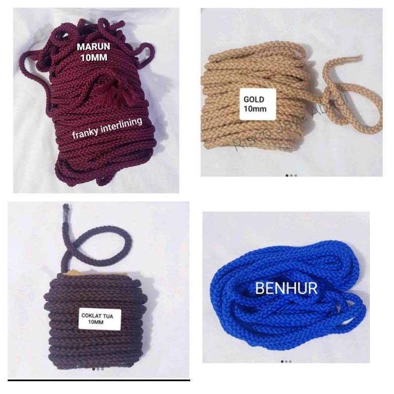 TALI KEPANG 10mm BAHAN POLYESTER ISI 1KG
