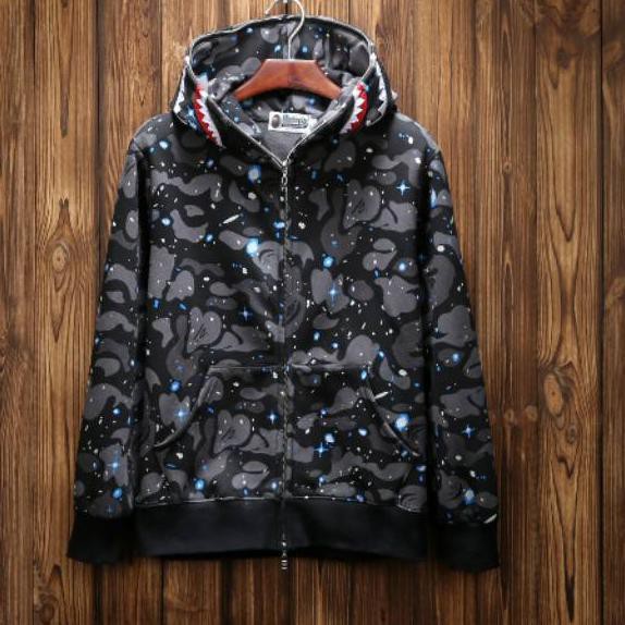 jaket bape shark camo