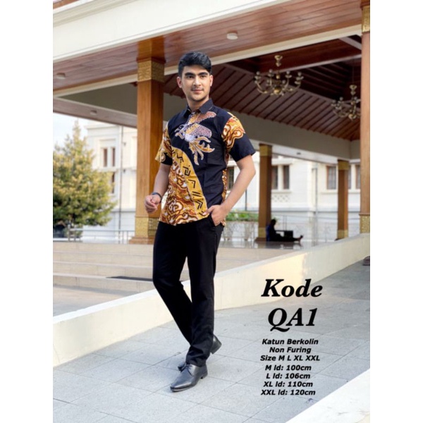 BATIK KODE QA1 & QA2 | LONTARA | Kemeja Batik Pria By BATIK LANANG - Batik Khas Makassar