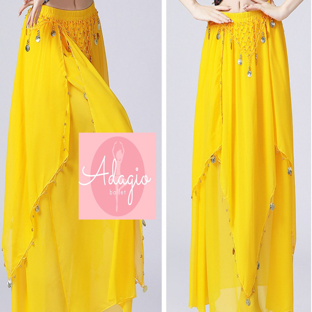 ROK TARI PERUT BELLY DANCE SKIRT ALADIN SIMPLE COIN SIFON KOSTUM TARI TAMBORIN PENTAS BAWAHAN