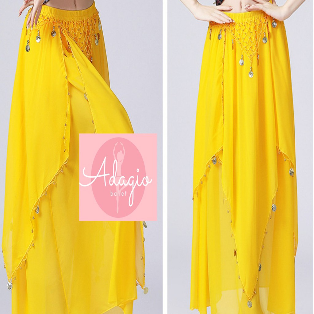 ROK TARI PERUT BELLY DANCE SKIRT ALADIN SIMPLE COIN SIFON KOSTUM TARI TAMBORIN PENTAS BAWAHAN