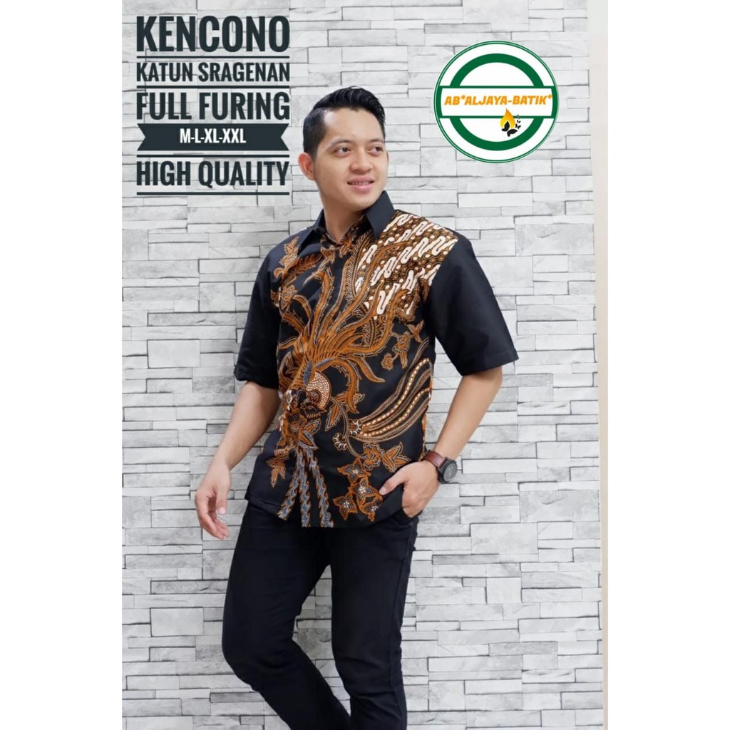 Batik Solo KENCONO Kemeja Pria Full Furing Katun Sragenan