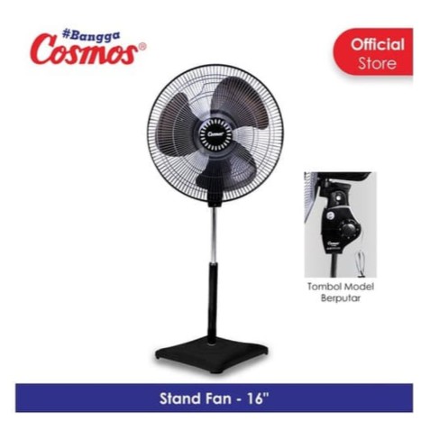 Cosmos Kipas Angin Berdiri / Stand Fan 16 Inch 16-SDB Black 16&quot; PROMO