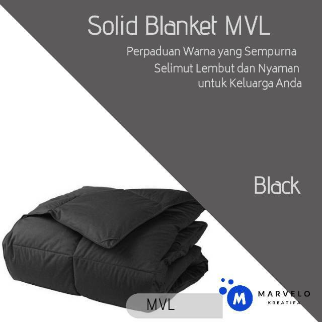 Mvl Solid Blanket Selimut Bed Cover Solid Series Shopee Indonesia