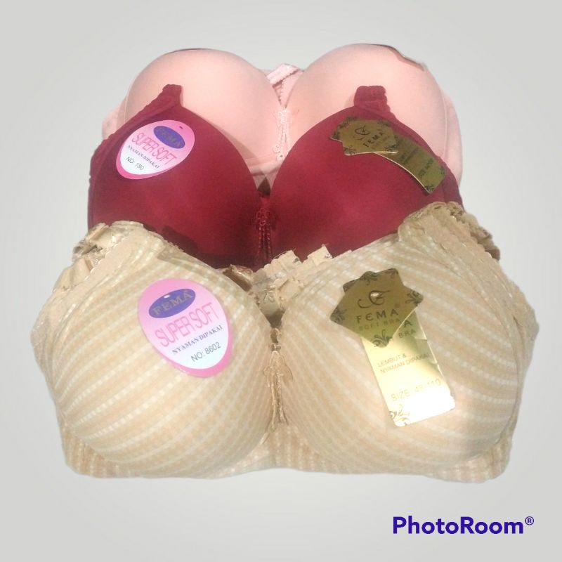 bra fema cup jumbo size 44 46 48 warna random