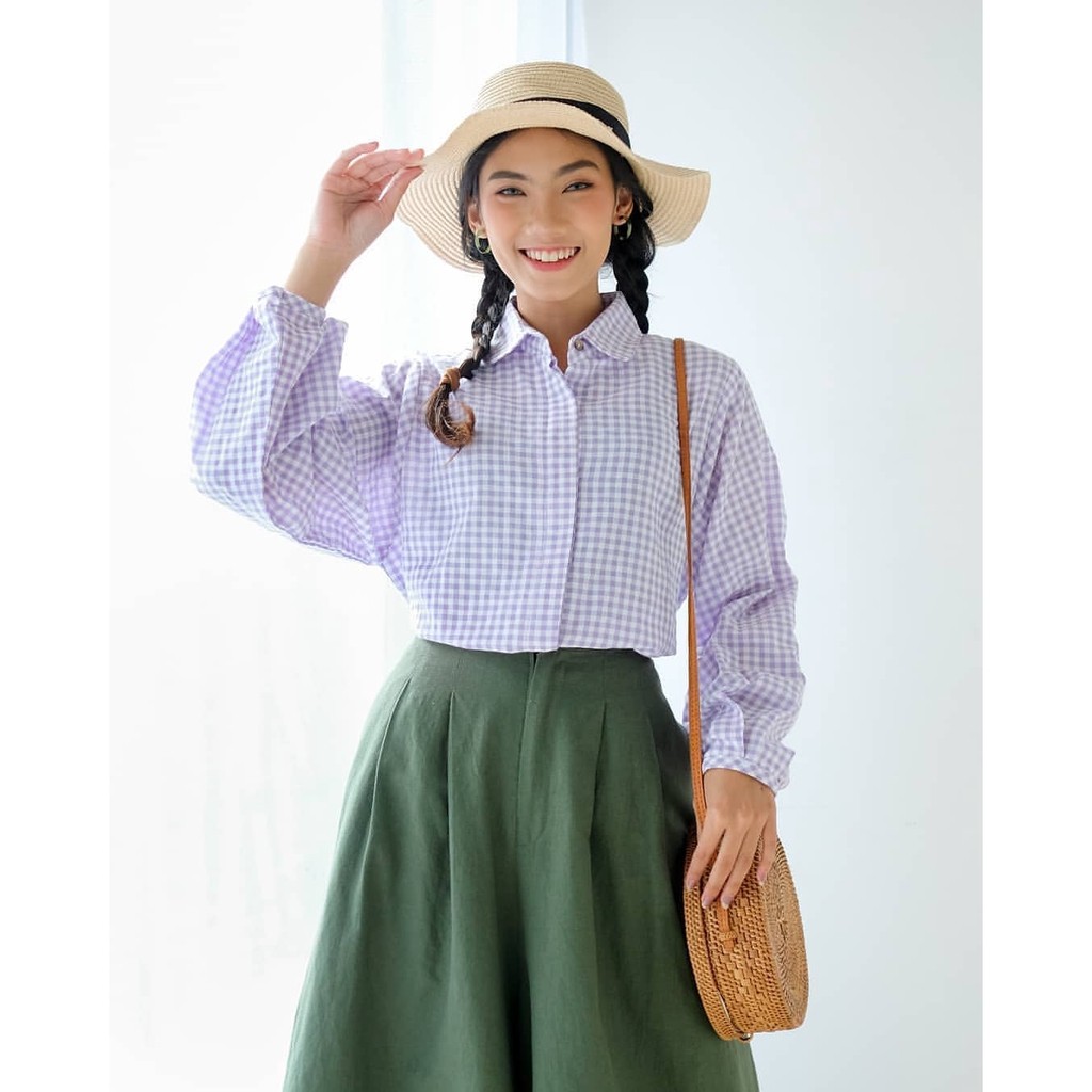 Jordin Top Atasan Blouse Lengan Balon Fashion Wanita Terlaris