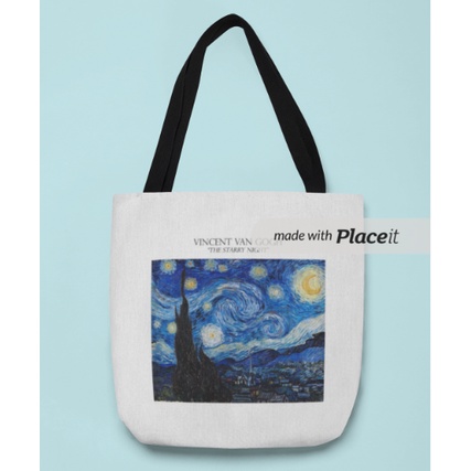 Tote bag Starry Vincent Van Gogh