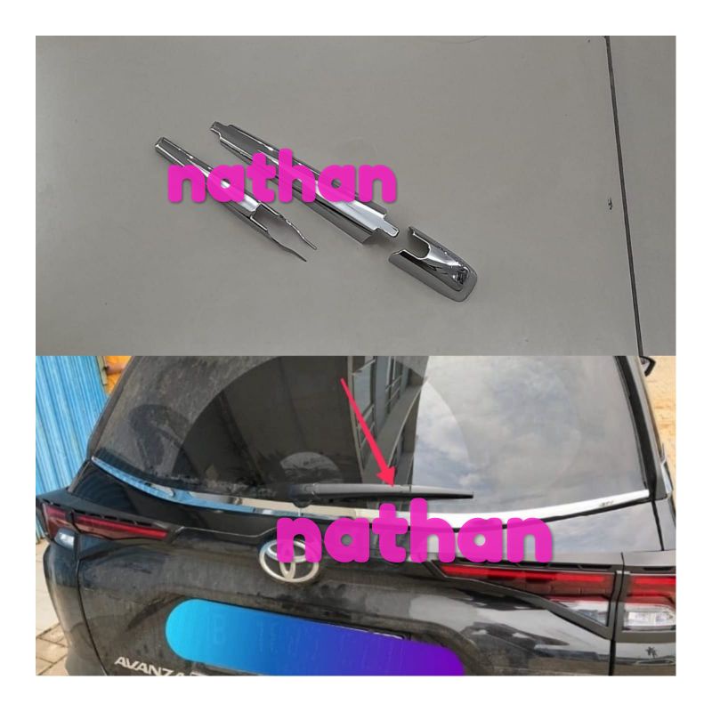 Cover wiper chrome avanza xenia veloz 2022 aksesoris eksterior mobil
