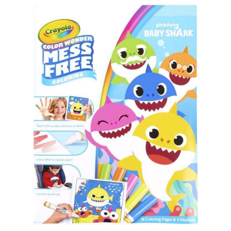 

Crayola Color Wonder Mess Free BABY SHARK 18 pages + 5 Markers
