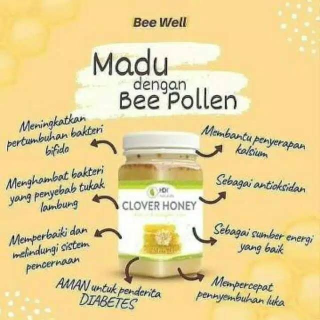 Madu Murni hdi clover honey Promo Beli 2 Original